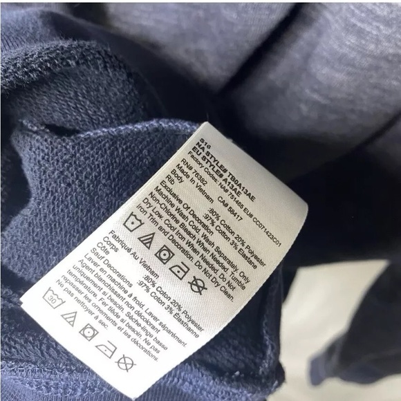 Timberland French Terry Selvedge Seam Raglan
Sweatshirt Pullover Men's XXL Navy - Picture 8 of 9